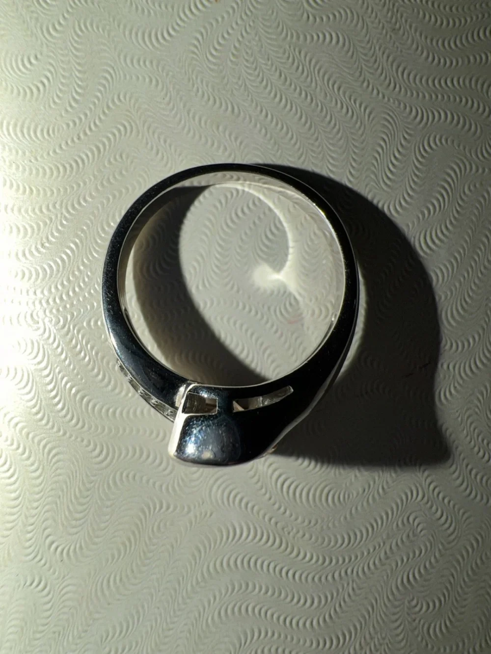 Gold-Tone Crystal Cocktail Ring - Champagne Center Stone
